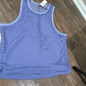 Anthropologie Women’s Periwinkle Mesh Top